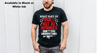 What part of shall not be infringed  DTF Transfer- (PLEASE PUT IN NOTE SECTION BLACK OR WHITE INK)