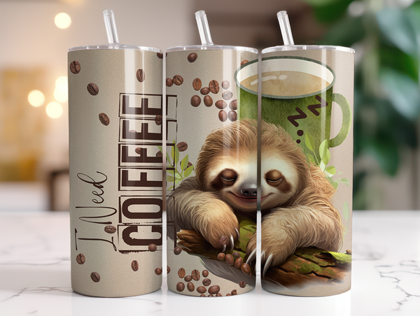 I need Coffee Sloth Tumbler Sublimation Transfer