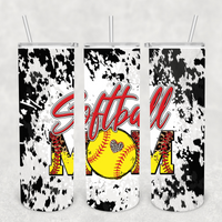 Softball Mom Tumbler Transfer or Finished Cup