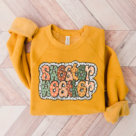 Sweater Weather Fall Doodle Font DTF Transfer