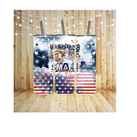 Patriotic Small Town Sublimation TRANSFER or FINISHED Cup