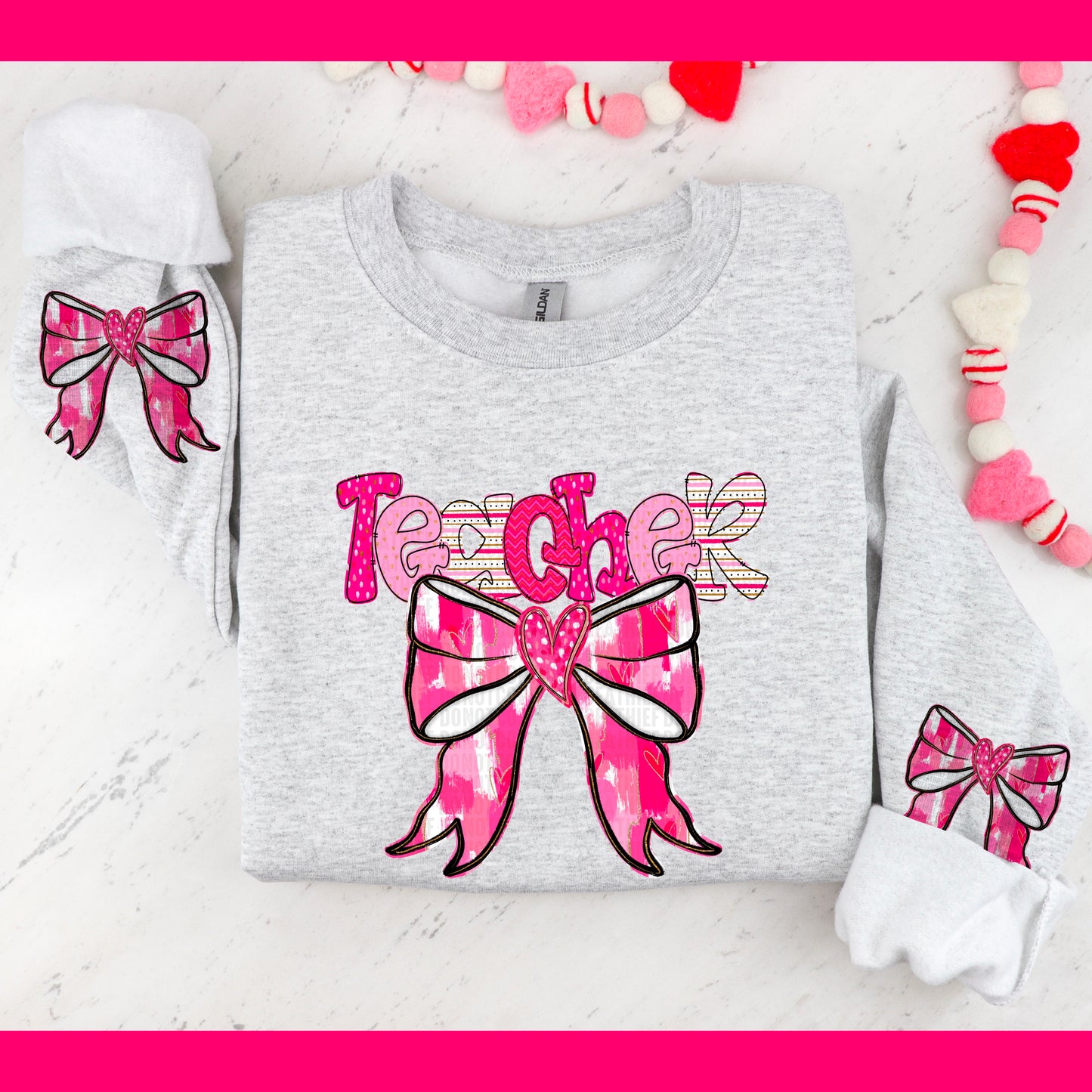 Valentines Coquette Bow DTF Transfer- CHOOSE NAME