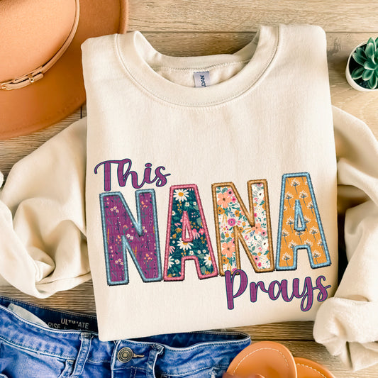 This Nana Prays DTF Transfer