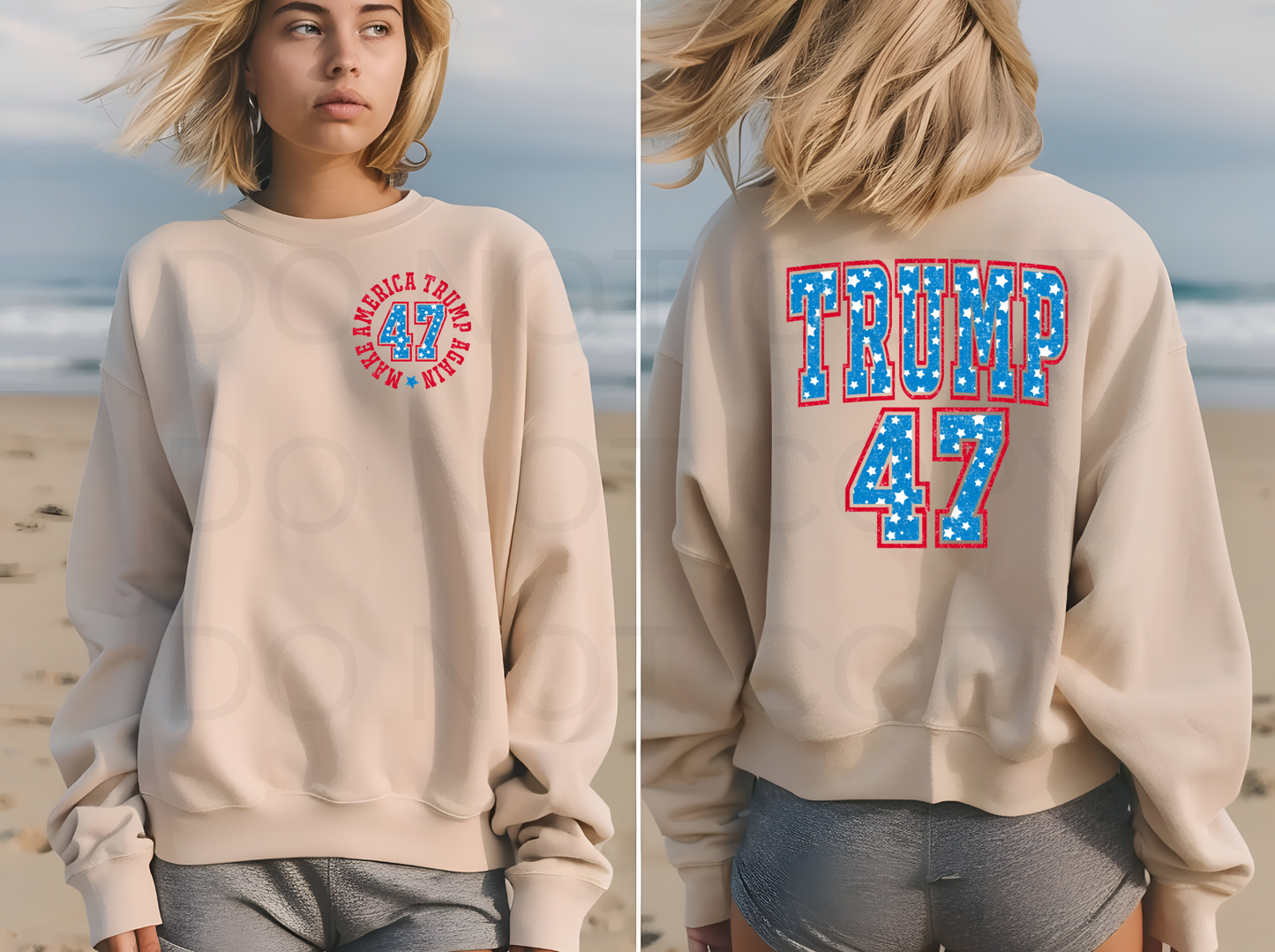 Trump 47 Front and Back DTF Transfer