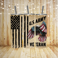 US Army Veteran Tumbler Transfer or Finished Cup