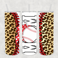 Baseball Mom Leopard Tumbler Transfer or Finished Cup