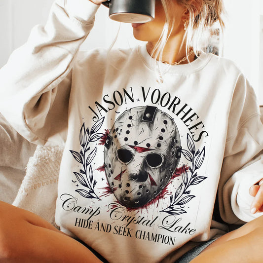 Jason Vorhees Camp Crystal Lake DTF Transfer