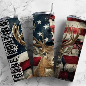 Gone Hunting Flag Sublimation TRANSFER or FINISHED Cup