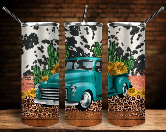 Western Farm truck Sublimation Tumbler Transfer