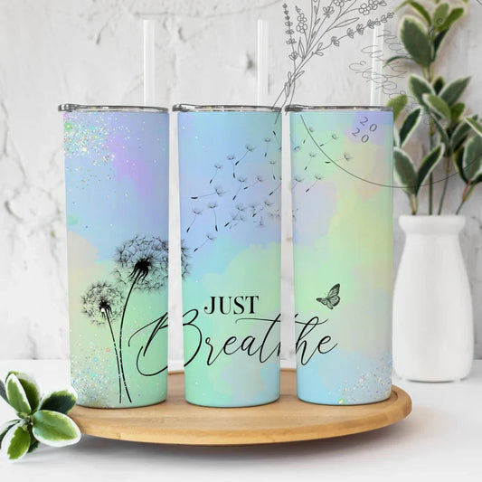 Just Breathe Sublimation Tumbler Transfer