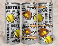 Softball Font Tumbler Transfer or Finished Cup
