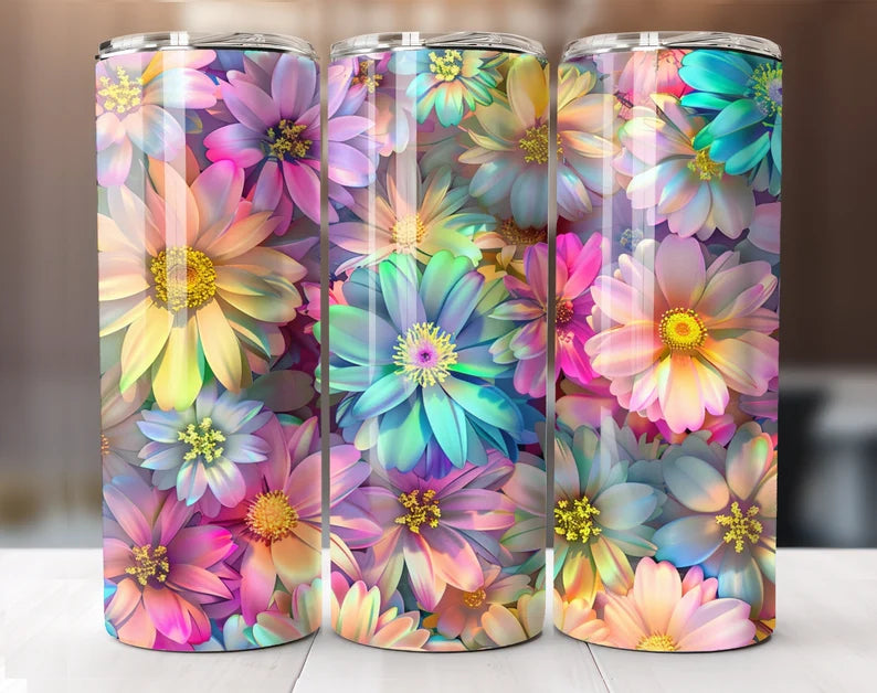 Spring Flowers Sublimation Transfer or Finished Tumbler