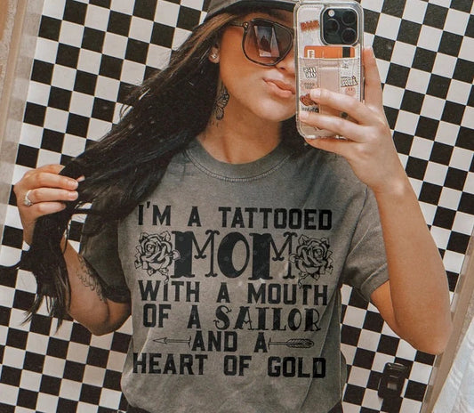 I am a Tattooed Mom DTF Transfer