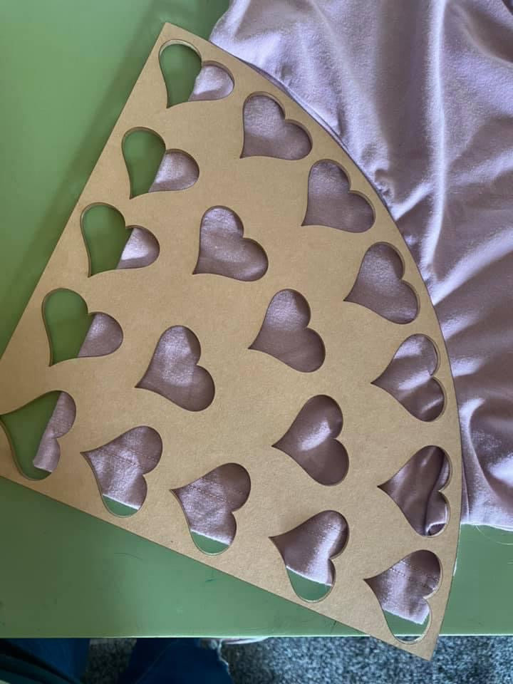 Acrylic Heart Bleach Stencil