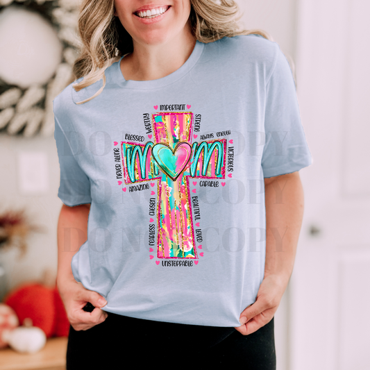 Mom Cross DTF Transfer