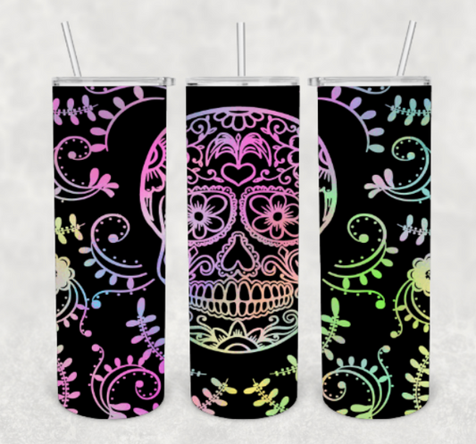 Mosaic Skull Sublimation Tumbler Transfer