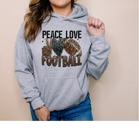 Peace Love Football Bling DTF Transfer