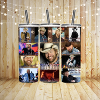 Toby Keith Tumbler Transfer or Finished Cup