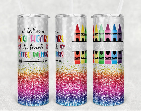 Crayon Glitter Sublimation Transfer or Finished Tumbler