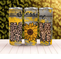 Blessed Mom Sunflower Sublimation TRANSFER OR FINISHED TUMBLER
