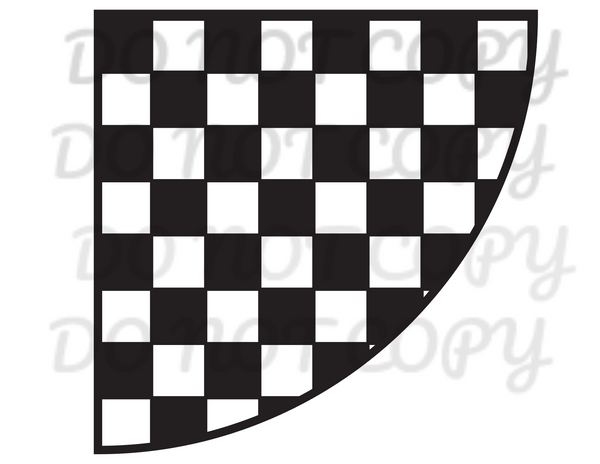 Checkerboard Acrylic Bleach Stencil