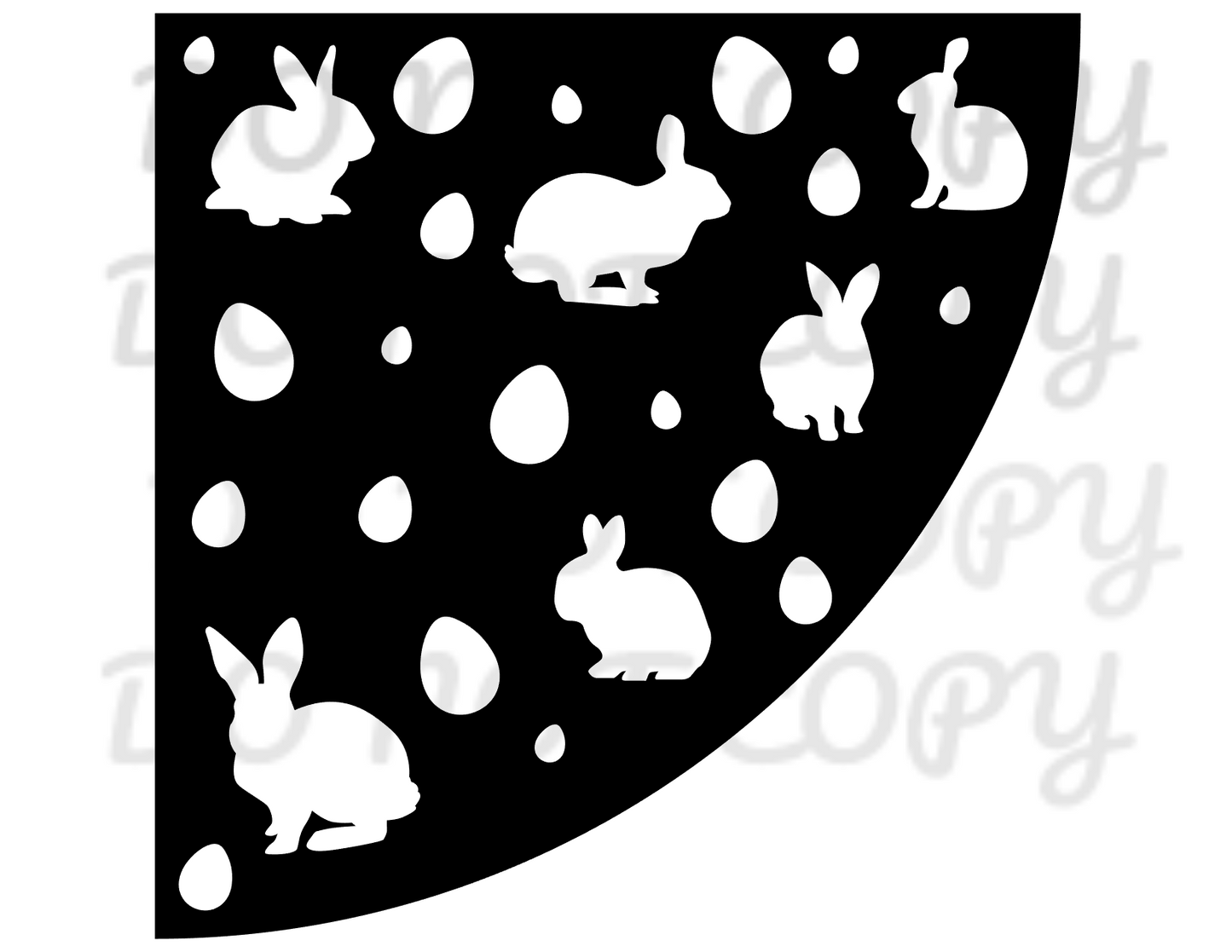 Easter Bunny Acrylic Bleach Stencils