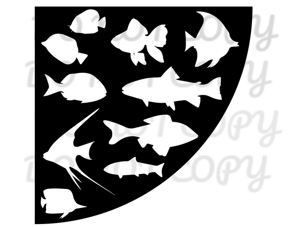 Fish Acrylic Bleach Stencil