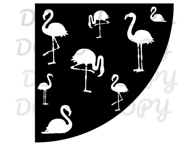 Flamingo Acrylic Bleach Stencil