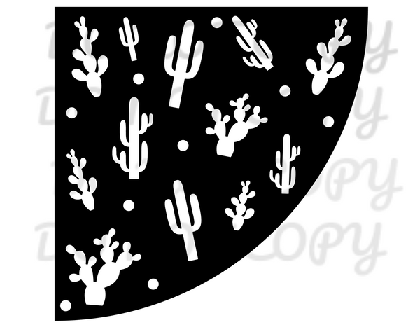 Cactus Acrylic Bleach Stencil