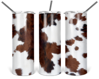 Cow Hide Sublimation Transfer or Finished Tumbler