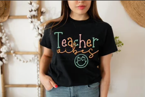 Teacher Vibes DTF Transfer
