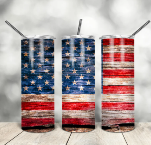 American flag Sublimation TRANSFER OR FINISHED TUMBLER