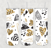 Hearts Drawing Sublimation Tumbler Transfer
