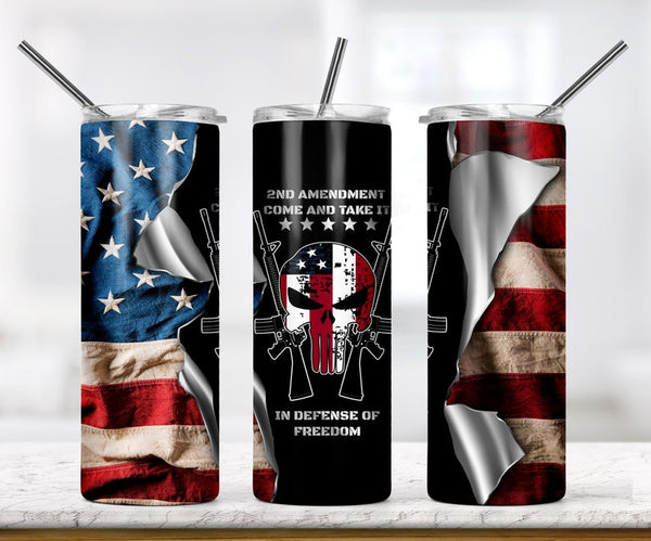 American 2nd Amendment Sublimation TRANSFER OR FINISHED TUMBLER