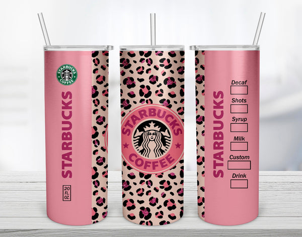 Pink Starbucks Sublimation Tumbler Transfer