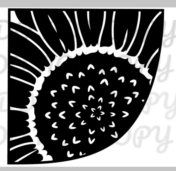 Sunflower Bleach Sleeve Stencil