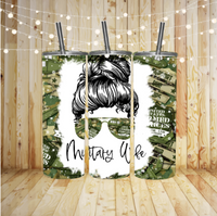 Military Wife Sublimation Tumbler Transfer